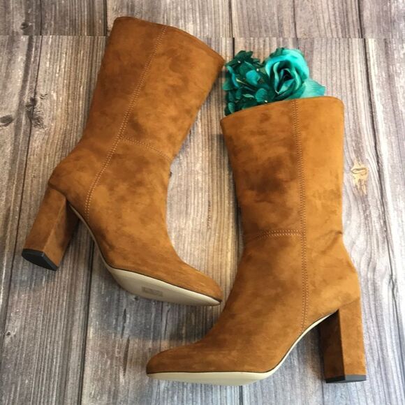 MARION PARKE Delila Caramel Suede Boots 39.5M - Picture 1 of 10